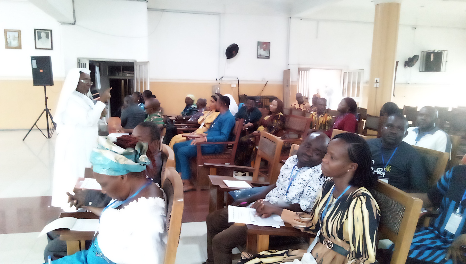 Couples listening to  Sis Mary Rosanna of Imaaculate Heart Sisters
